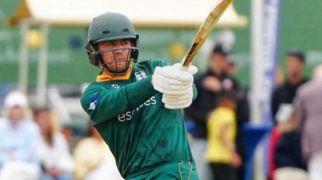 A Guernsey batter in action