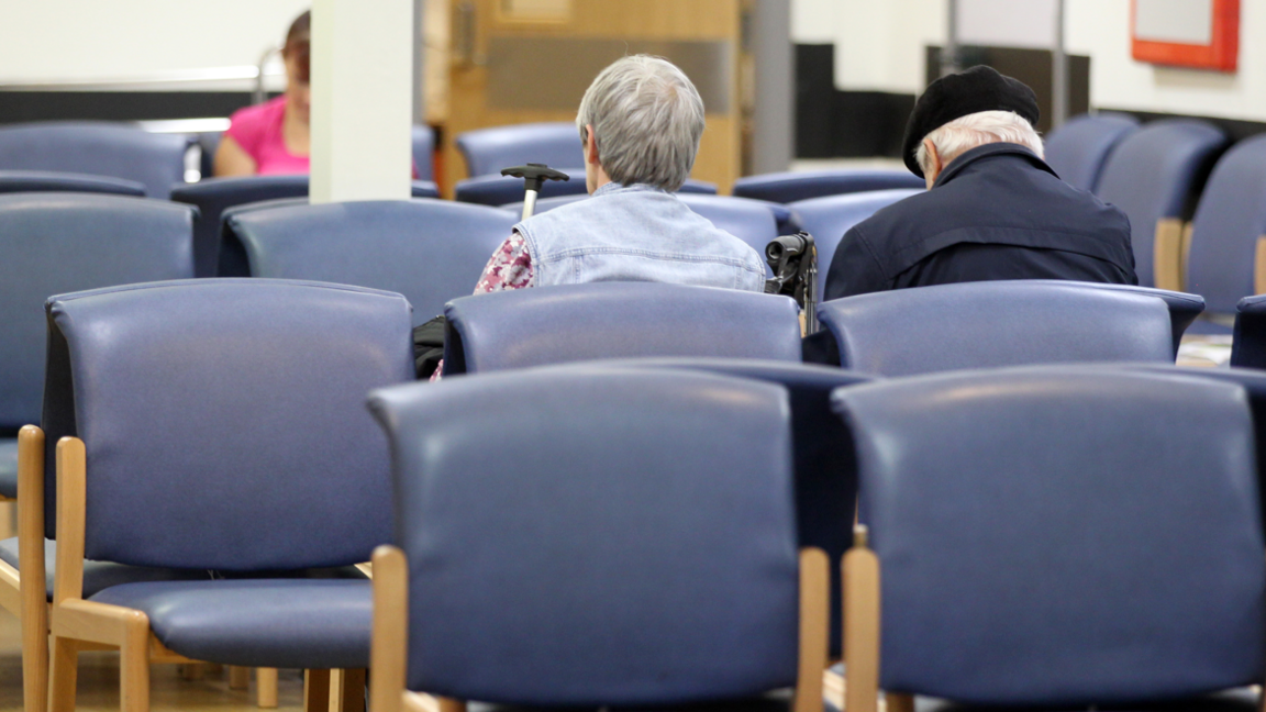 Patients in a waiting room