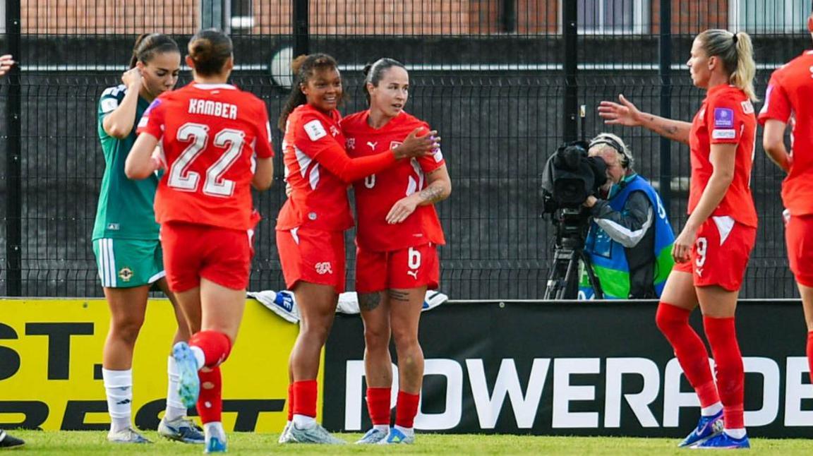 Switzerland celebrate goal