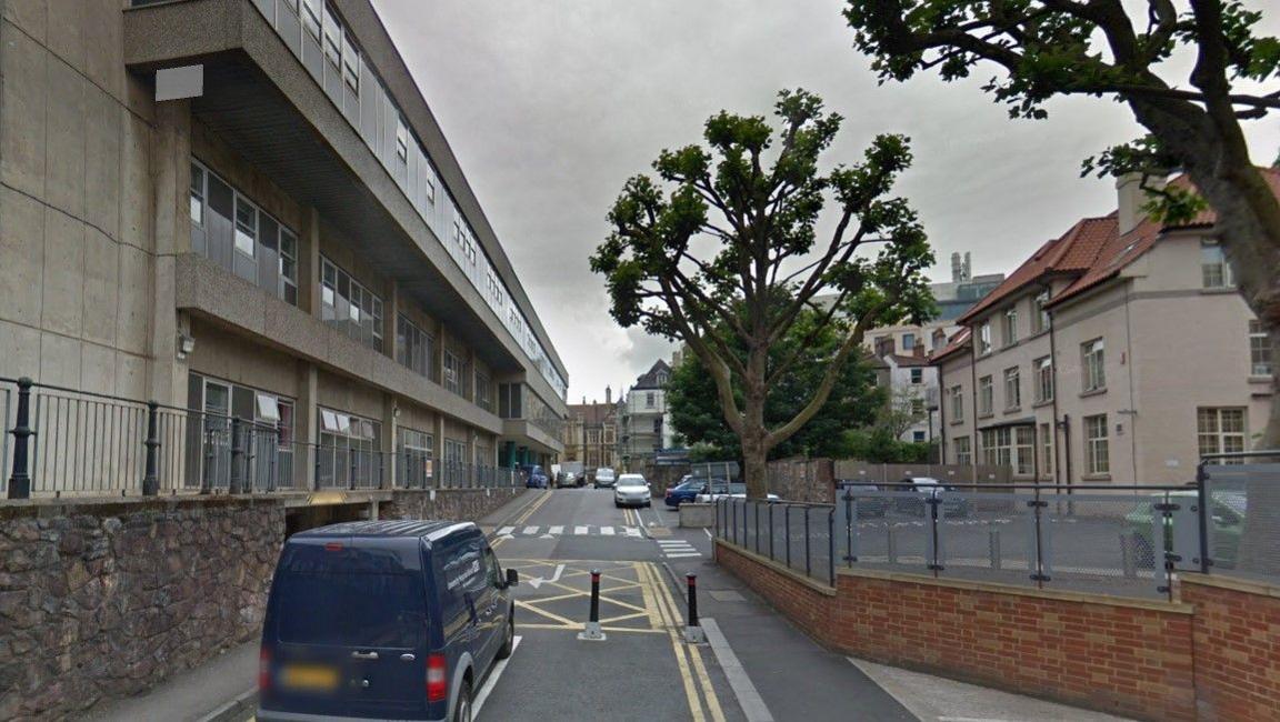 A view of Southwell Street with St Michael's Hospital on the left and the possible site for the new hotel on the right