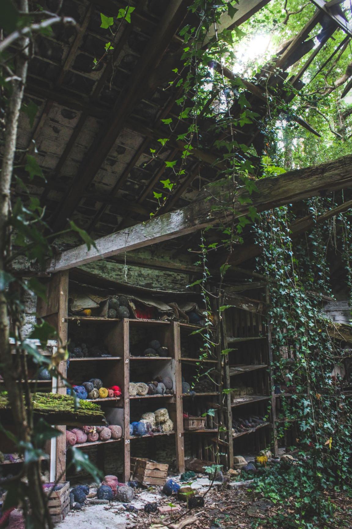 Inside a disused Welsh woollen mill