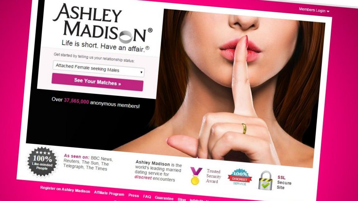 Ashley Madison website