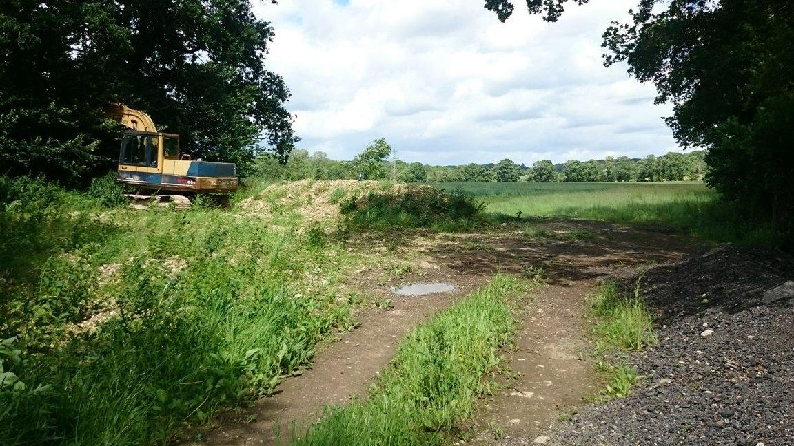 Land where the solar farm will be built