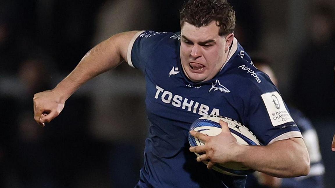 James Harper in action for Sale Sharks