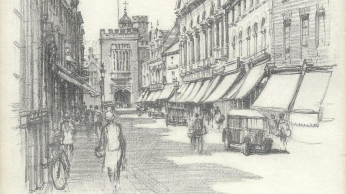 A sketch of the high street by Joseph Pike