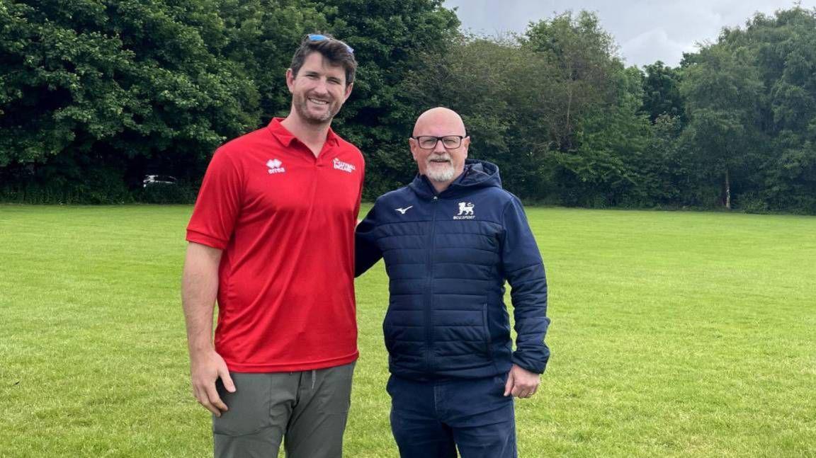 Jake Sheaf from Volleyball England (left) and Mark Jeffreys from BCU (right) 