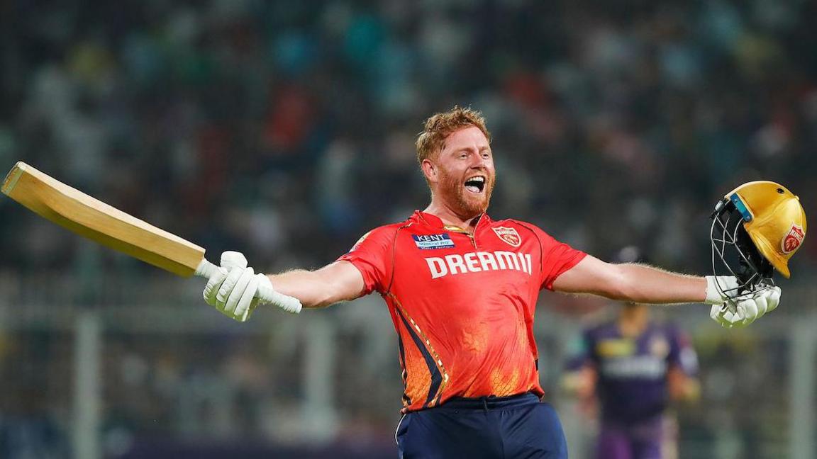 Jonny Bairstow celebrates a century for Punjab Kings