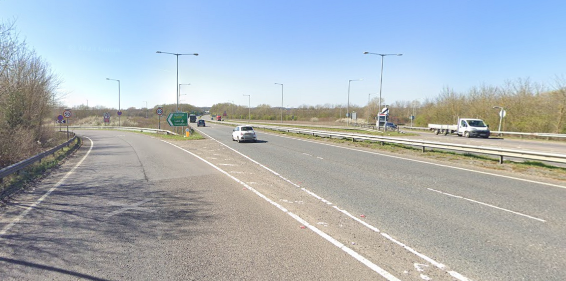 A junction towards a motorway.