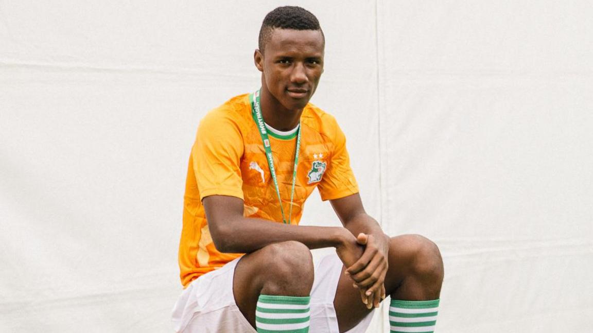Richard Kone pictured aged 16 at the Homeless World Cup in Cardiff in 2019