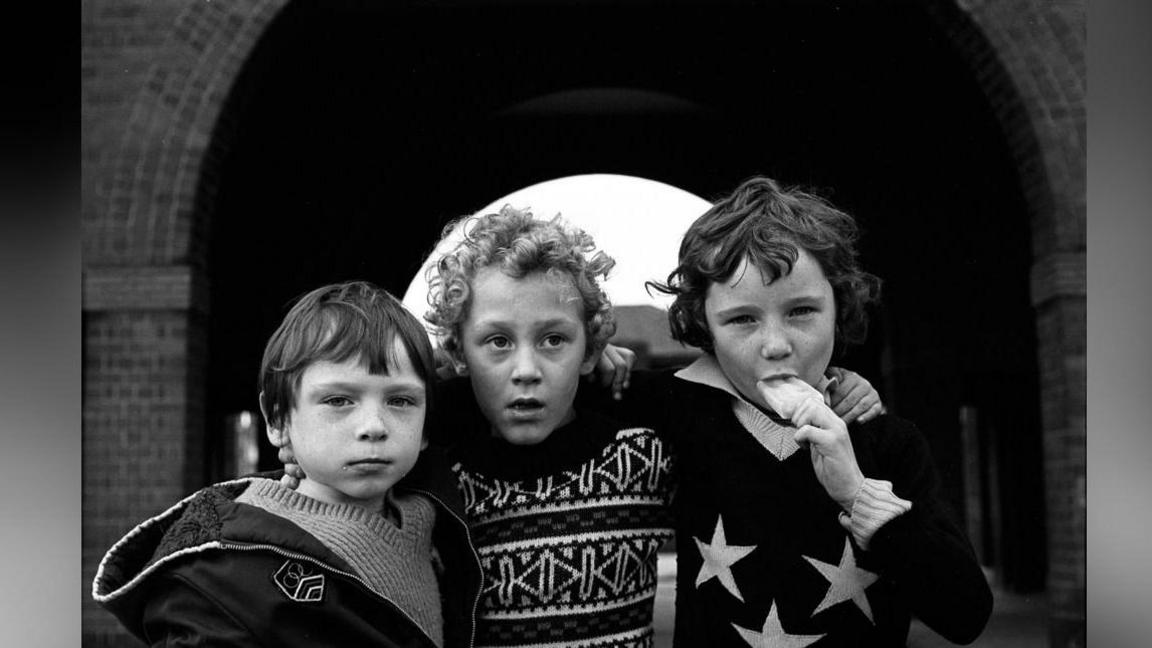 Actor Stephen Lord pictured as a child with his brother Anthony and friend John Howells in 1977