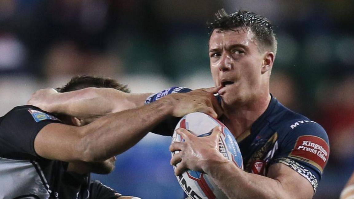 Ricky Bailey in action for St Helens against Widnes in 2017.