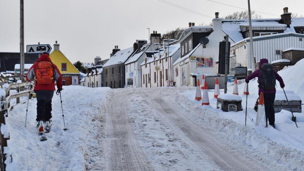 A snowy Gairloch in Wester Ross