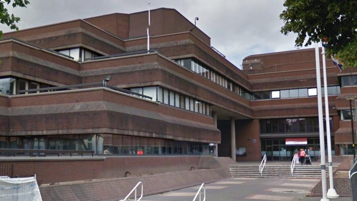 A general view of the civic centre entrance in Wolverhampton