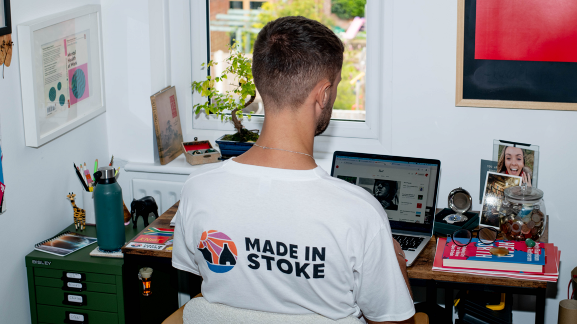 James Routledge at his desk