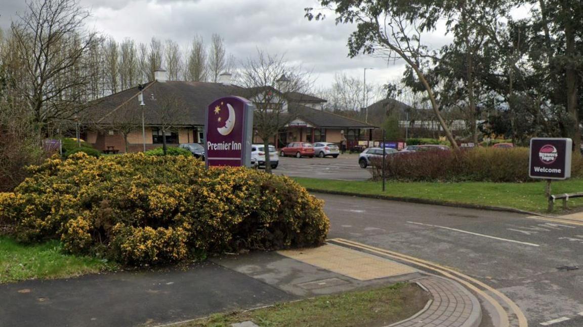 A view of the Premier Inn hotel and the former Brewers Fayre pub on the Tarbock Green site.