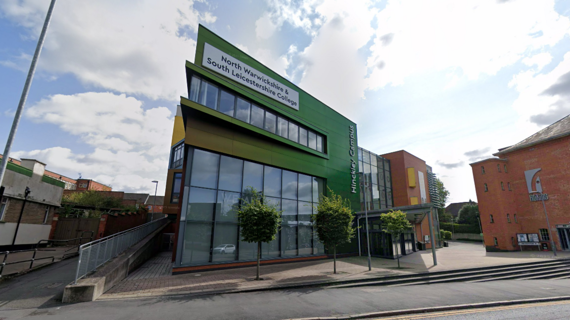 The exterior of the Hinckley campus of the North Warwickshire and South Leicestershire College.