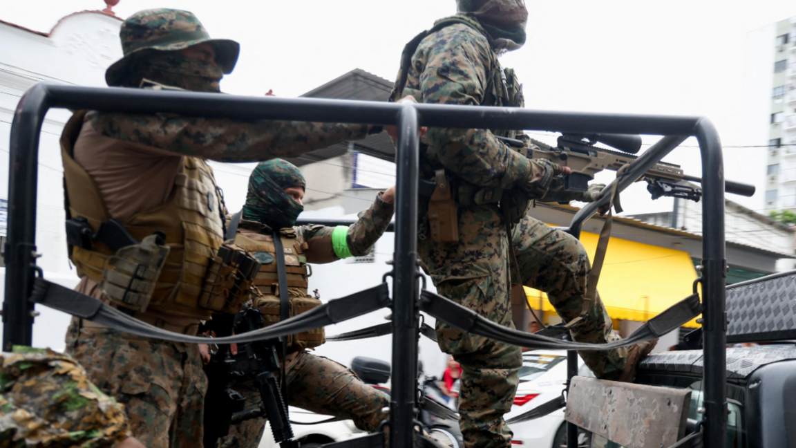 Brazilian police conduct an operation against the Red Command gang in Rio de Janeiro's northern suburbs. Photo: 28 October 2025