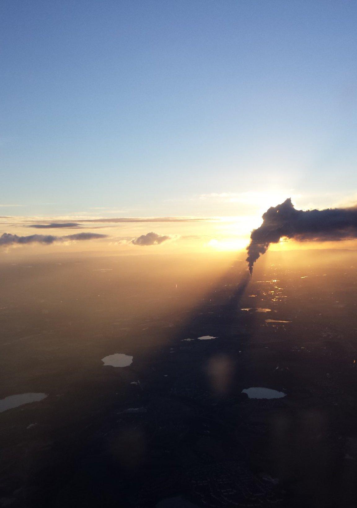 View of Glasgow scrapyard fire