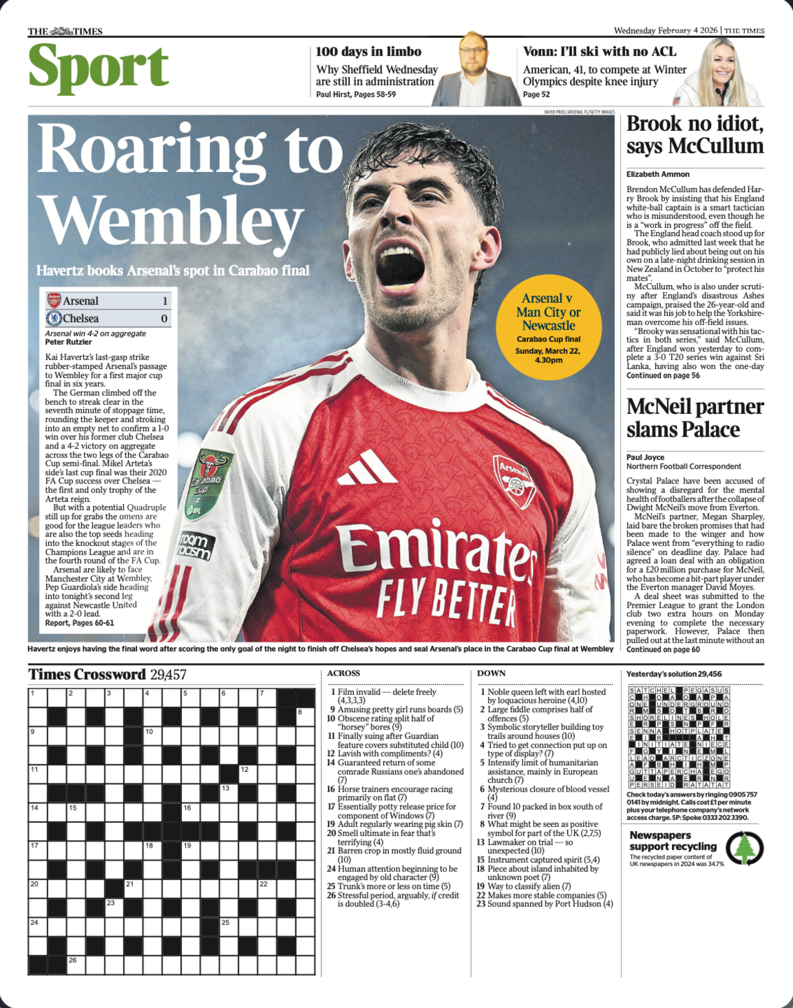 The Times back page 