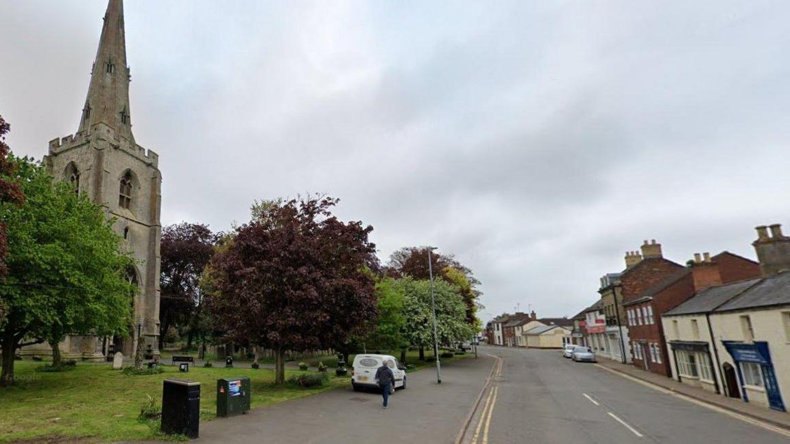 A Google Images screen grab of Church Street, with houses and All Saints Church.