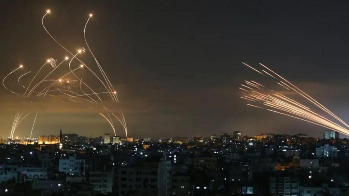 Missiles over Israeli city