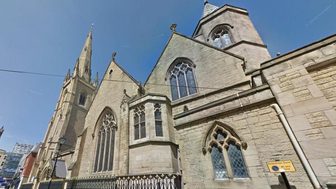 Towers of St Marie's Cathedral in Sheffield