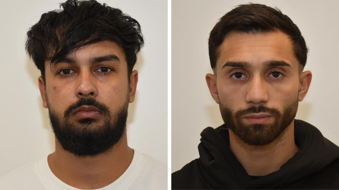 Police mugshots of Nandito Badea  and George Stana