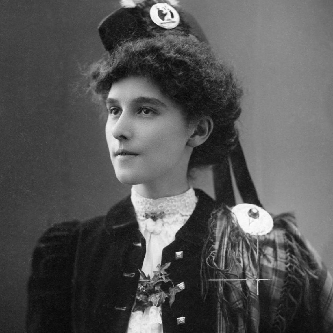 Violet Charlesworth wearing a Glengarry hat 