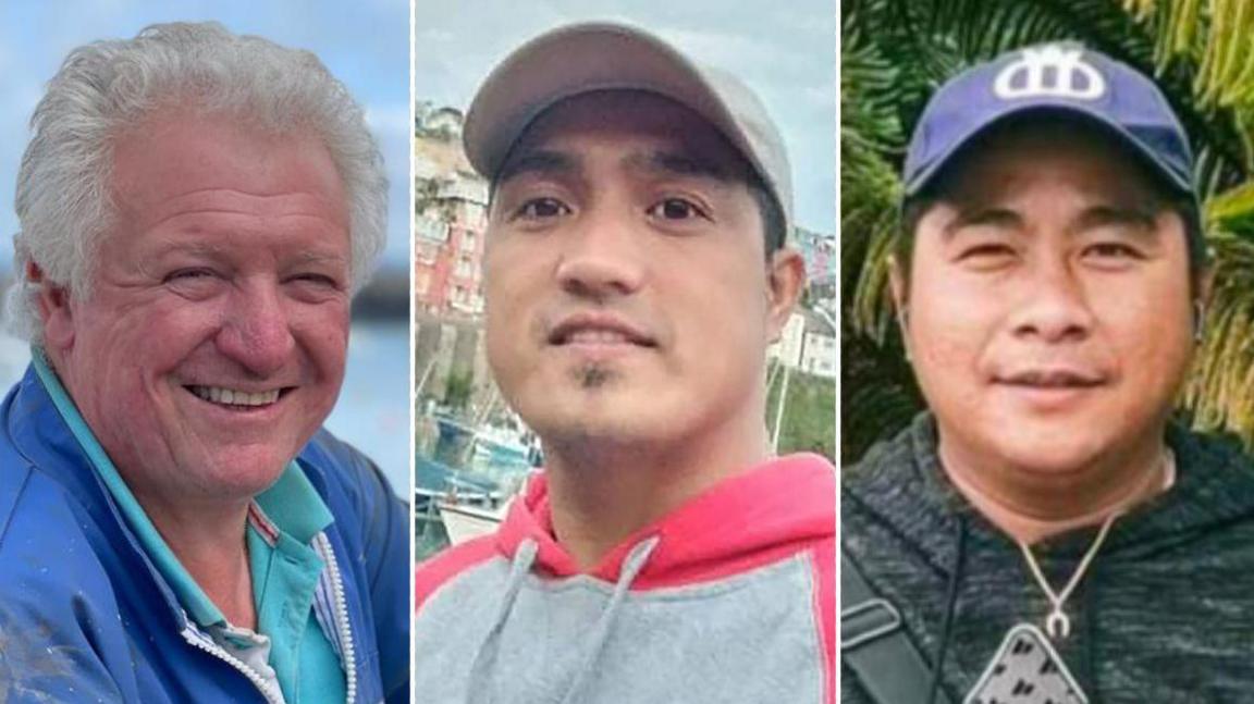 Individual head and shoulder photographs of Michael Michieli, Jervis Ramirez Baligat and Larry Simyunn and in one image, with them all looking at a camera.
