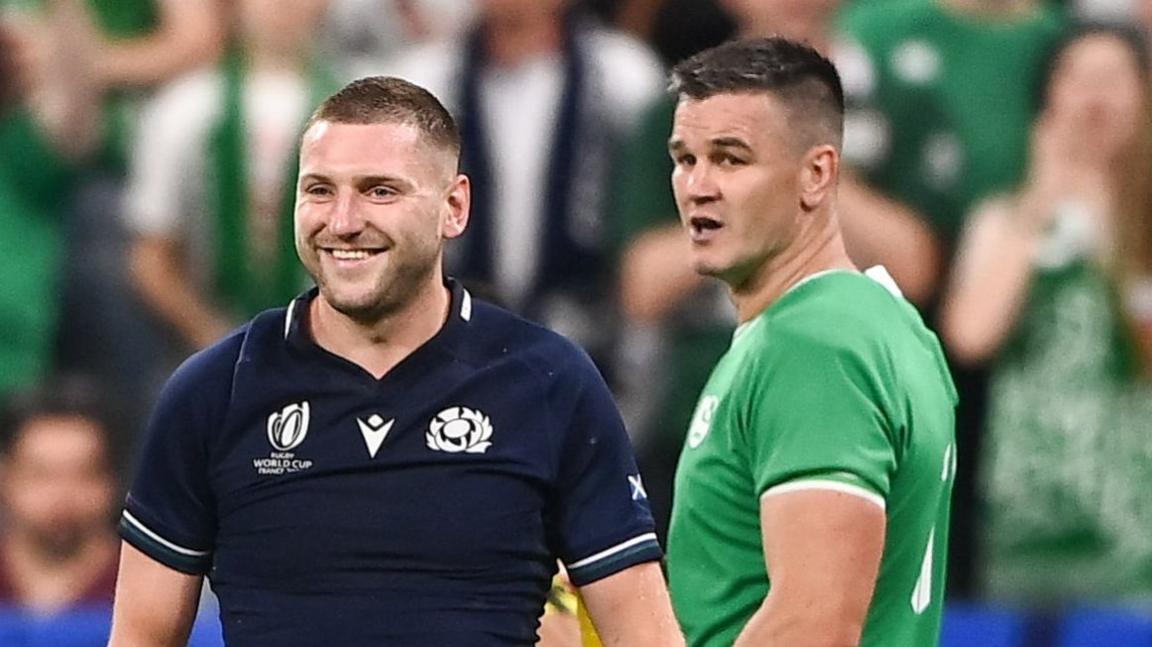 Finn Russell and Johnny Sexton