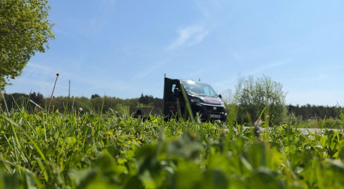 Van travelling on A631