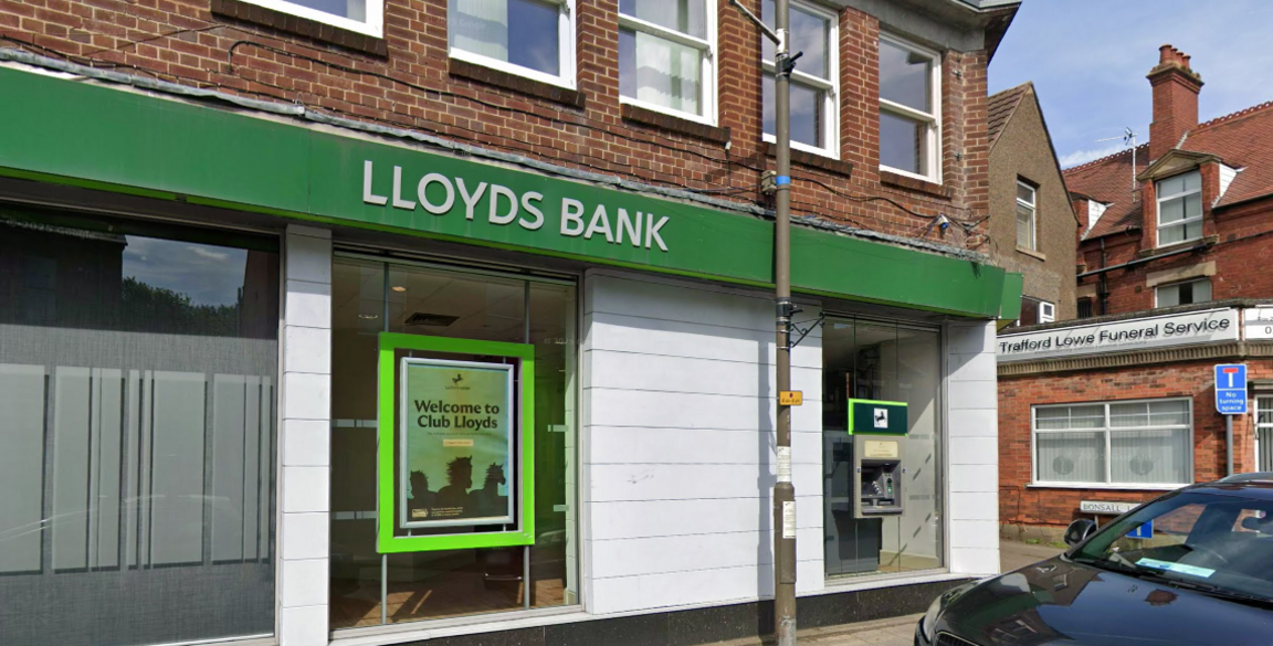 The exterior of a Lloyds bank