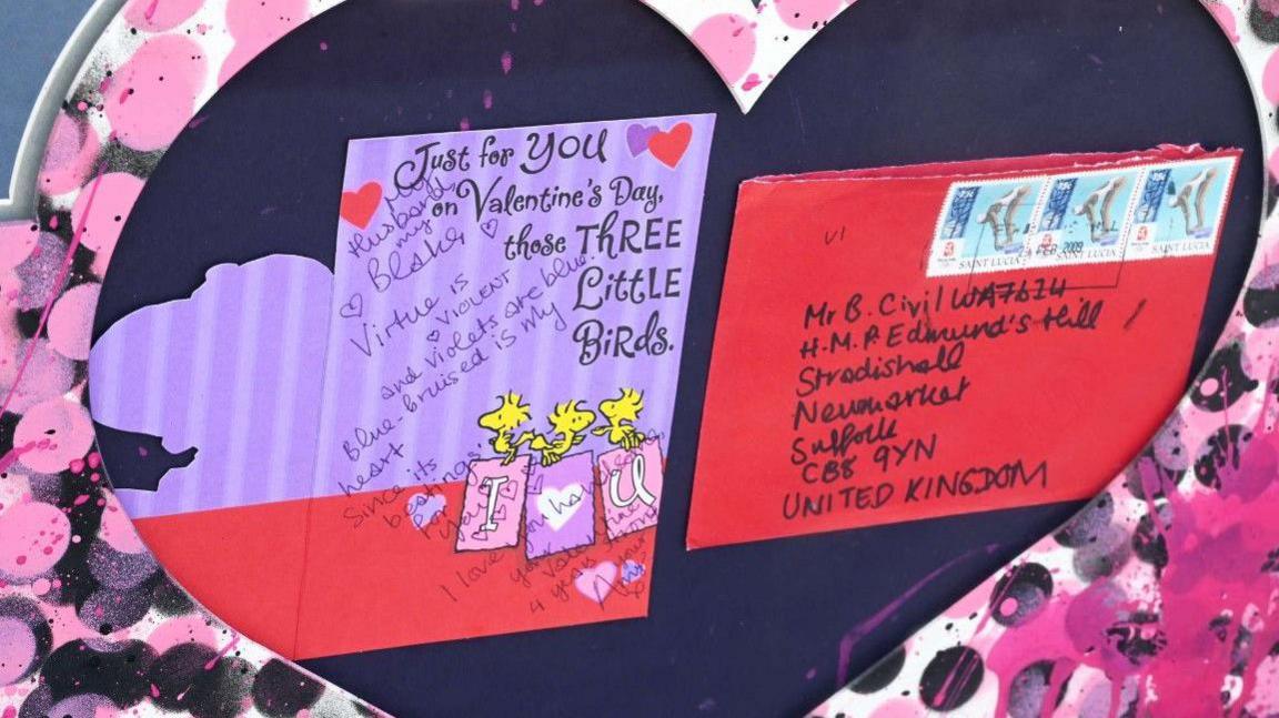 A Valentine's Day card from Amy Winehouse to her husband Blake Fielder-Civil.