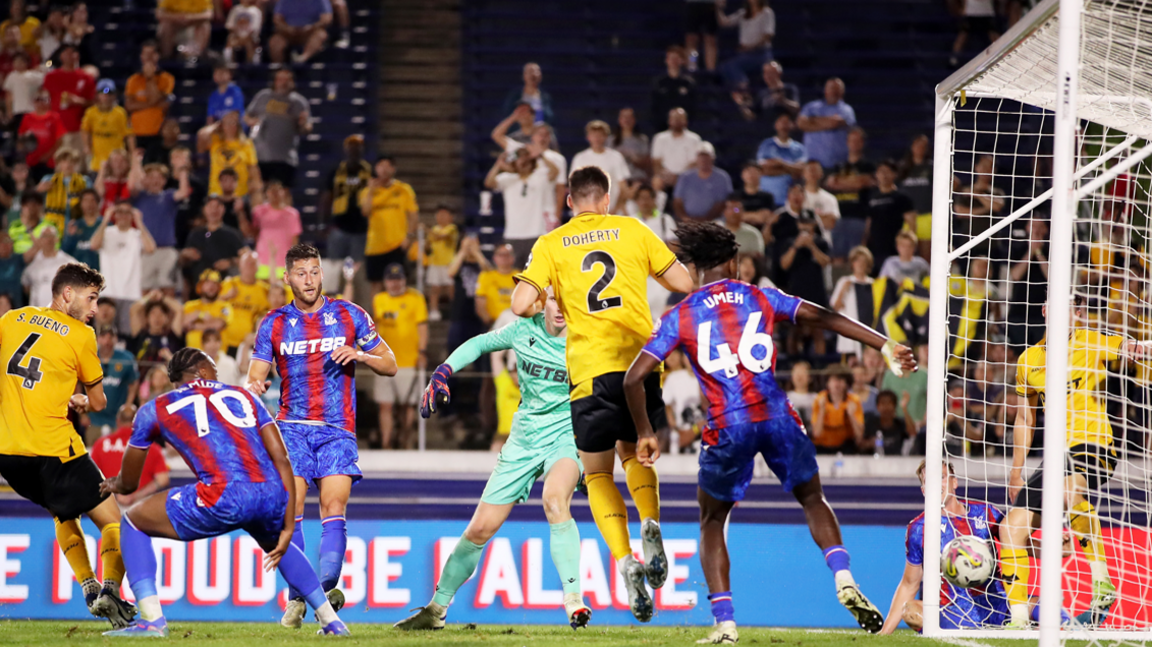 Wolves' Santiago Bueno scores his team's goal during the pre-season friendly with Crystal Palace