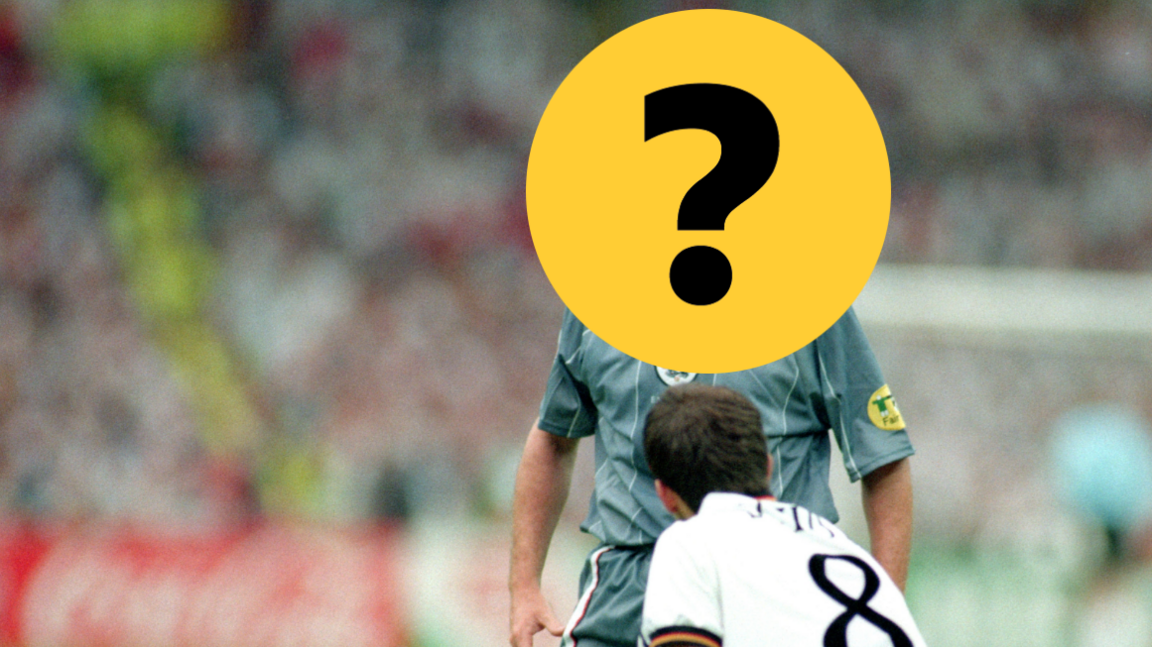 England player with his face covered