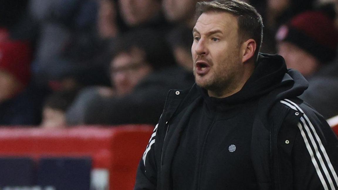 Peter Leven shouts from the sidelines during his spell as Aberdeen caretaker manager