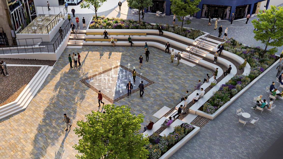 Artist's impression of the amphitheatre in Yeovil