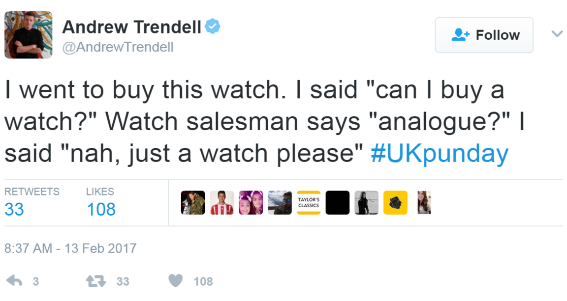 Screengrab of tweet by Andrew Trendell