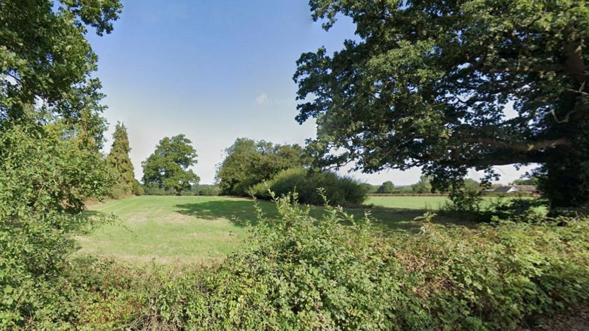 View of development land west from Hookwood, Horley