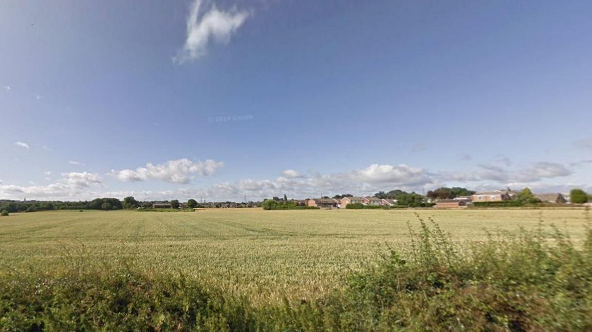 The agricultural land where the houses will be built