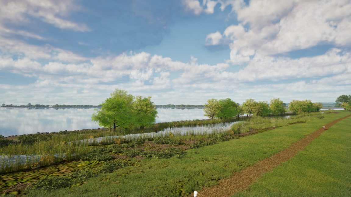 Paths and walks around the reservoir would be provided