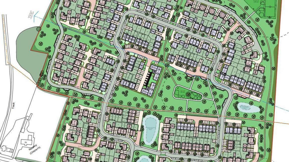 Map of 238 Houses East Shrivenham Road Highworth Layout