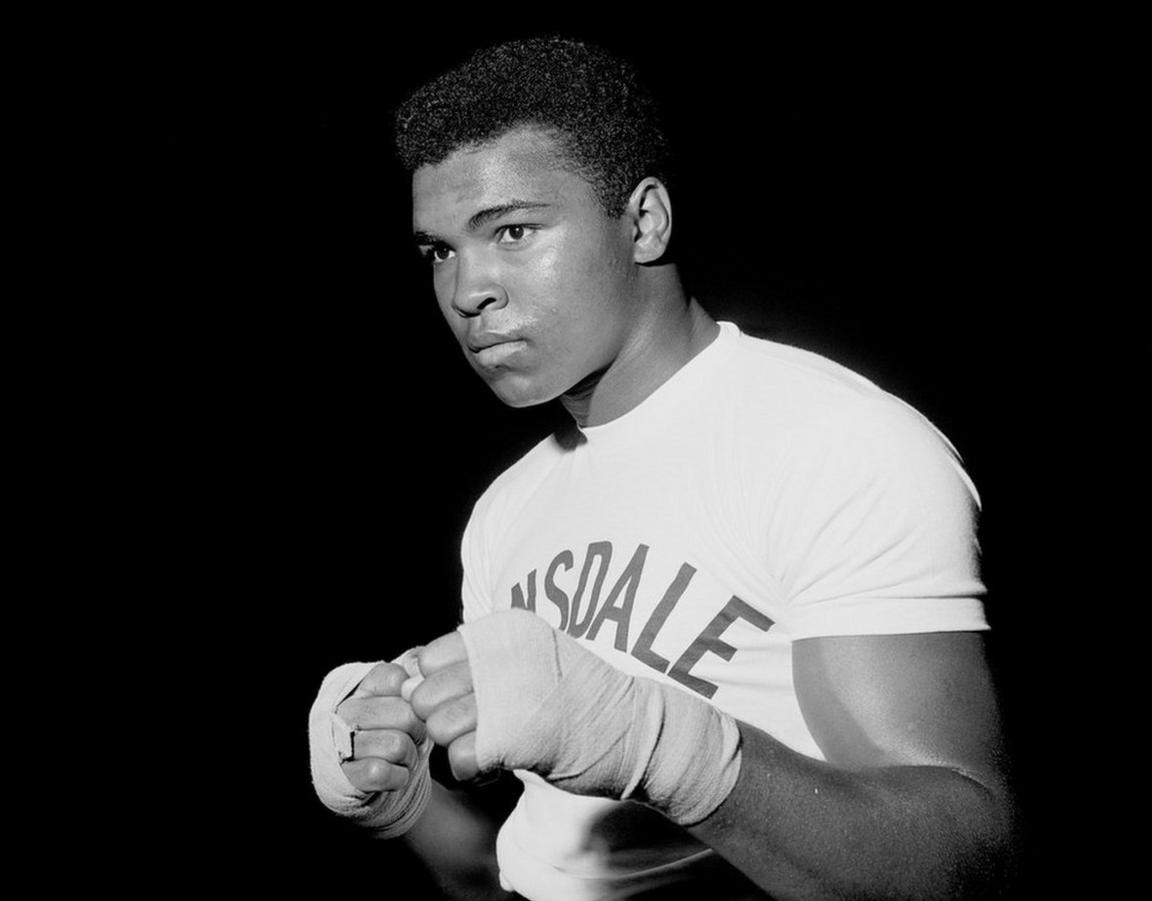 May 6th 1966: Muhammad Ali in training for his title fight against Henry Cooper. copyright PRESS ASSOCIATION