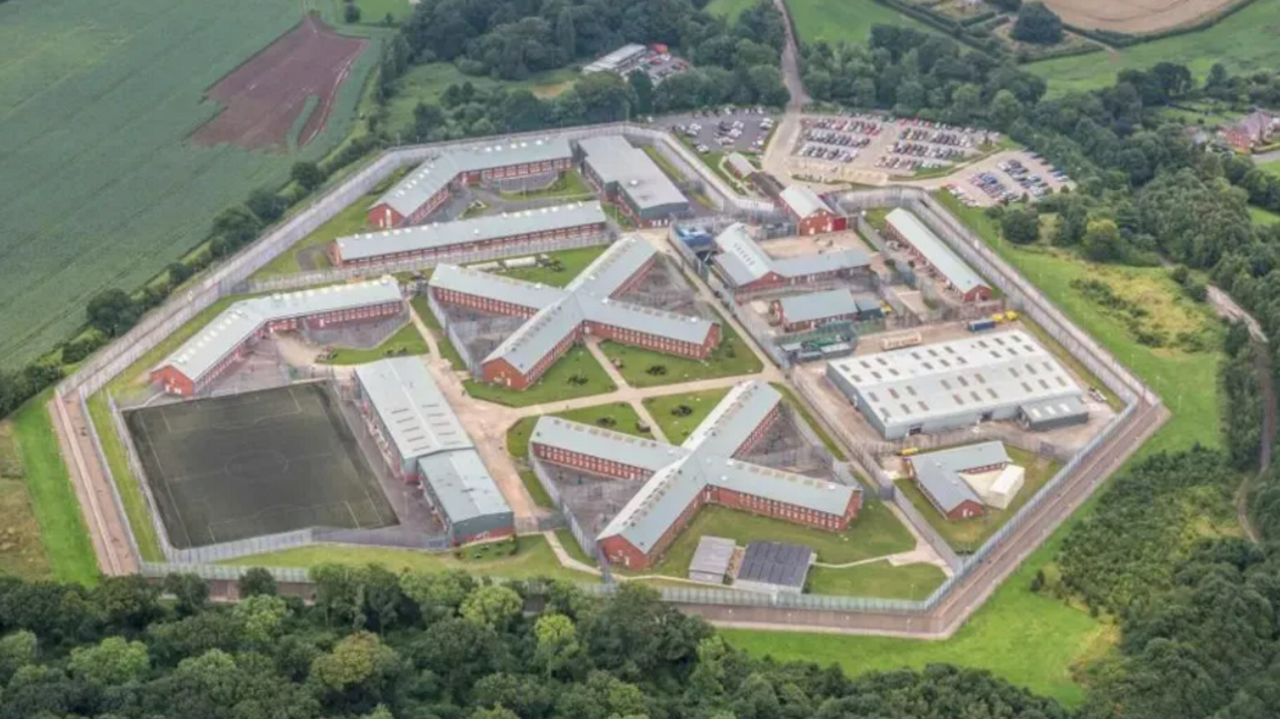 A aerial view of HMP Lowdham Grange in Nottinghamshire