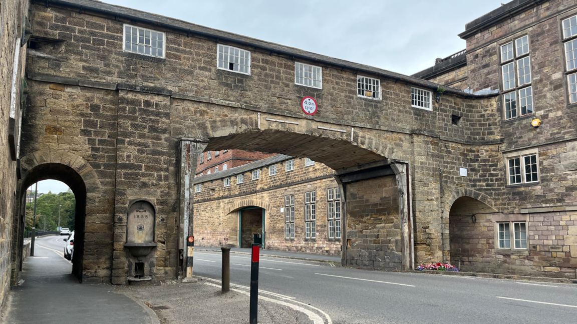 Belper North Mill gangway bridge