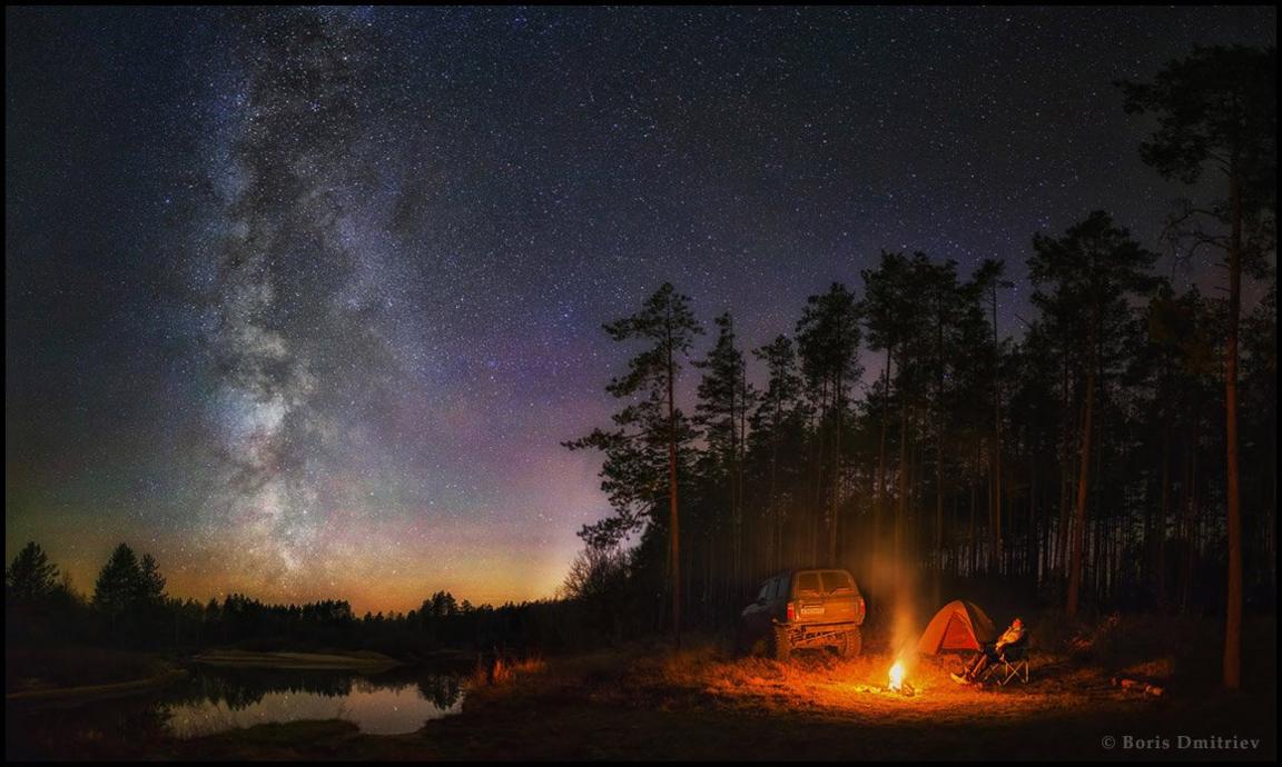 Camping in Russia under the stars