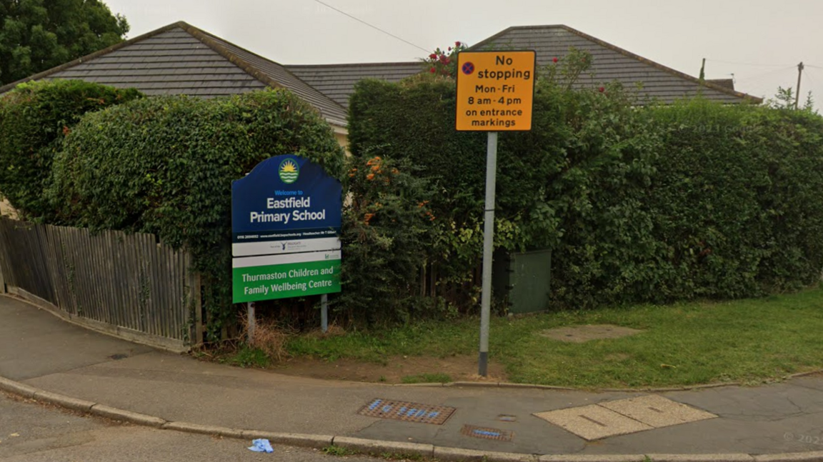 The entrance sign to Eastfield Primary School