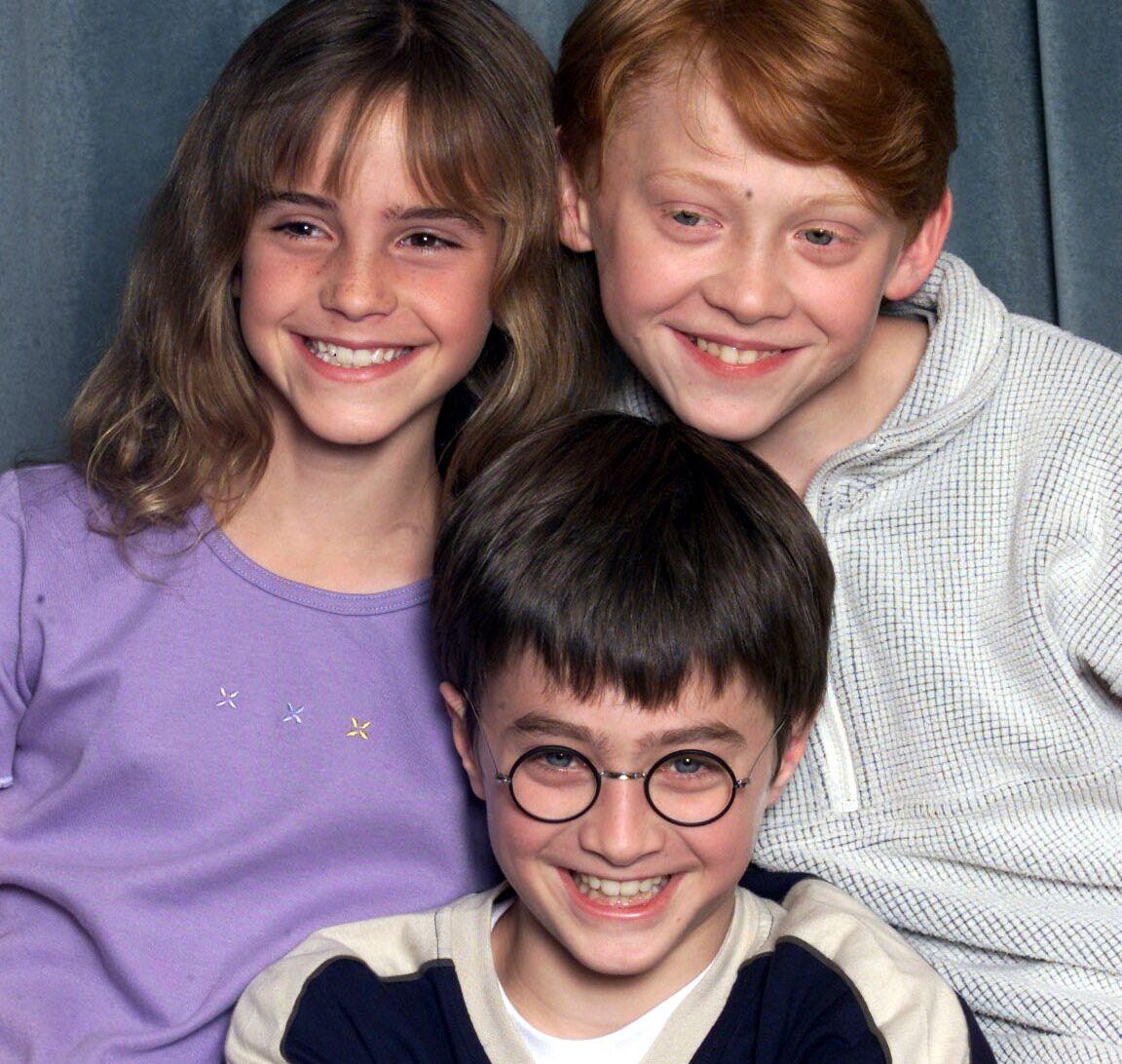 Emma Watson, Daniel Radcliffe and Rupert Grint, pictured as children