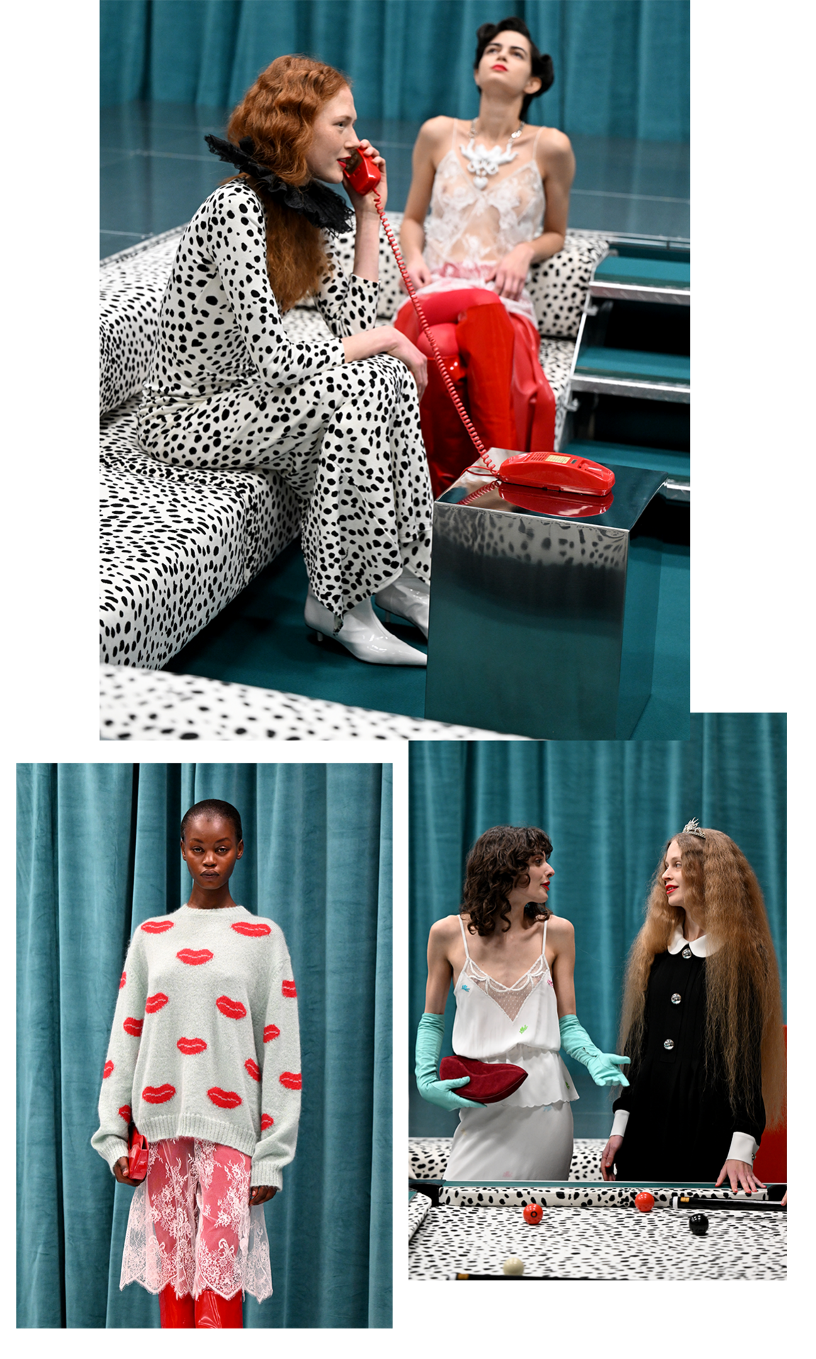 Modelet pozojnë në prezantimin e Fiorucci gjatë Javës së Modës në Londër, shkurt 2026, në Somerset House më 20 shkurt 2026 në Londër, Angli.