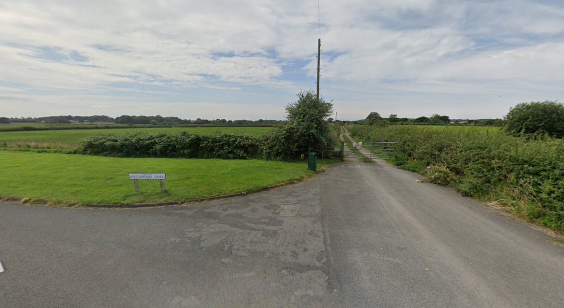 Fields at the edge of a village